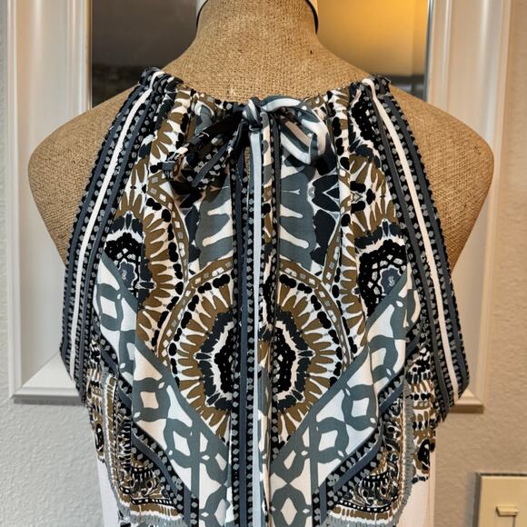 Hale Bob Women's Halter Neck Tie Jersey Knit Dress Adjustable Neck Sz Large EUC - Picture 5 of 15